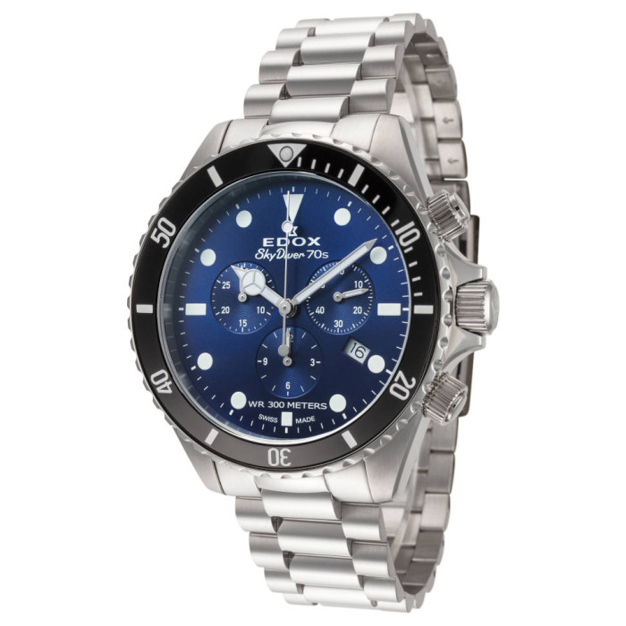 Часы Edox SkyDiver 70s Chronograph 10238 3NM BUI - купить в